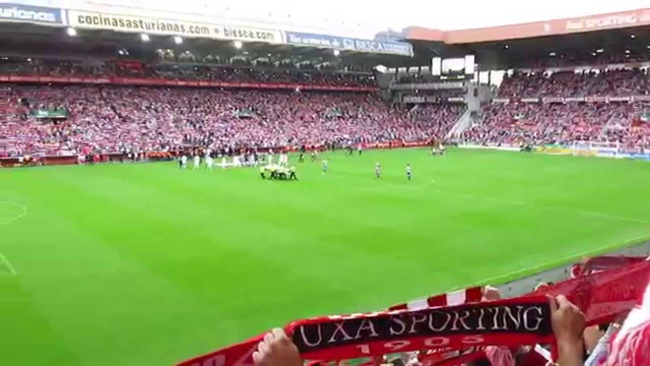 Himno del Sporting de Gijón en El Molinón (Sporting-Real Madrid, agosto 2015)
