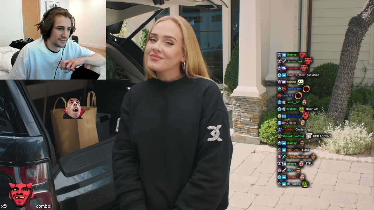 xQc Reacts To 73* Questions With Adele | Vogue