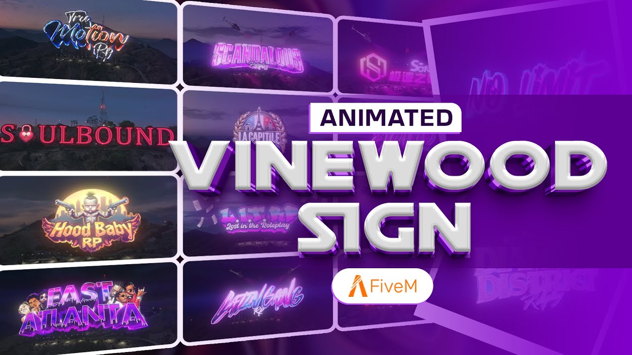 Fivem Animated Custom Vinewood Sign |