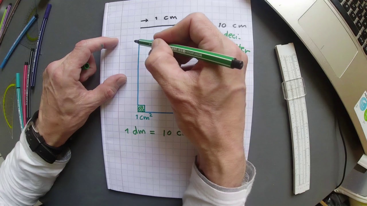 Oppervlaktematen, vierkante centimeters en decimeters