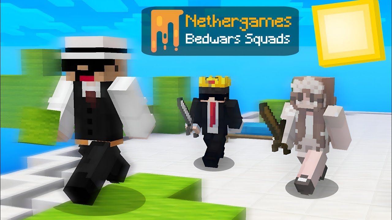 Solo Queuing Bedwars Squads - Nethergames Bedwars Mobile...