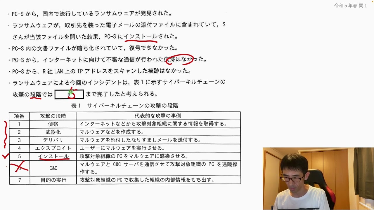 【令和５年春 応用情報技術者試験】午後 問１ 情報セキュリティ