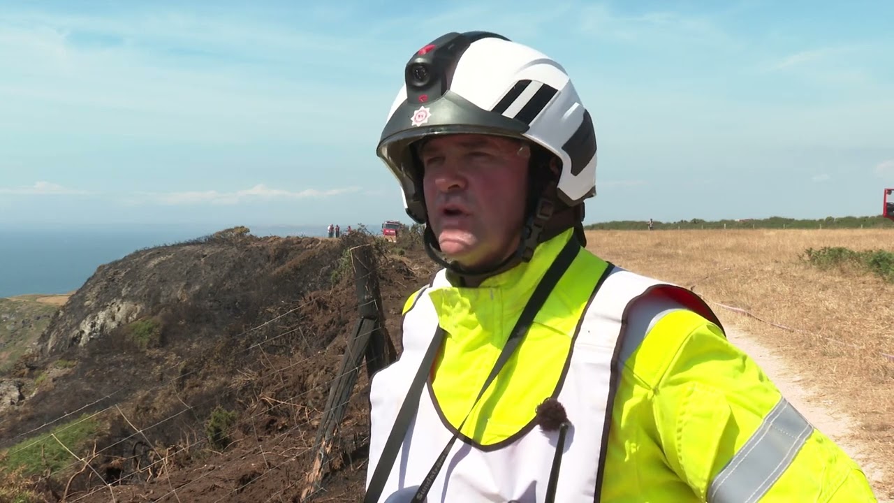 Gorse fire reignites on South Devon coast clifftop