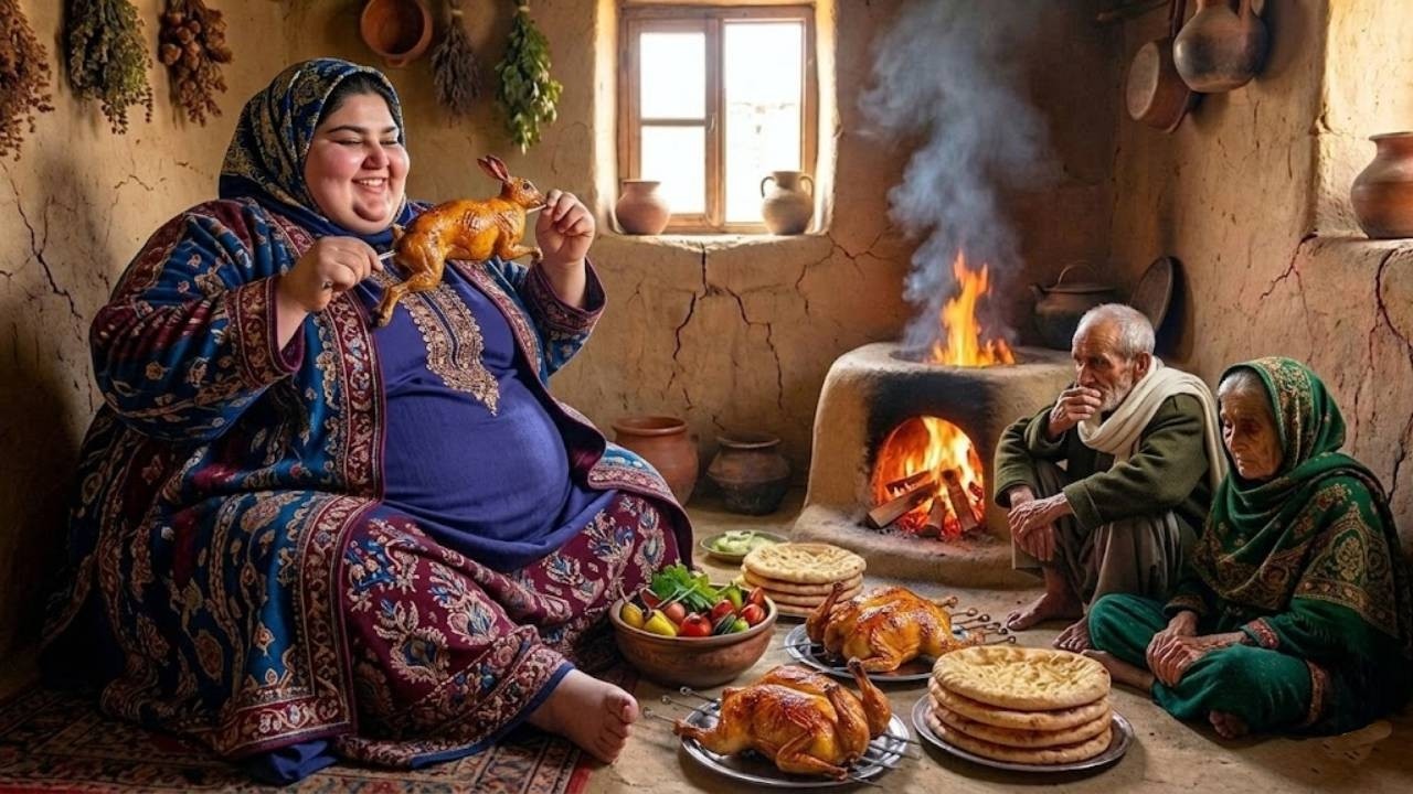 Выживание в смертельно холодной зиме Афганистана-70°C Приготовление кролика и выпечка хлеба в снегу
