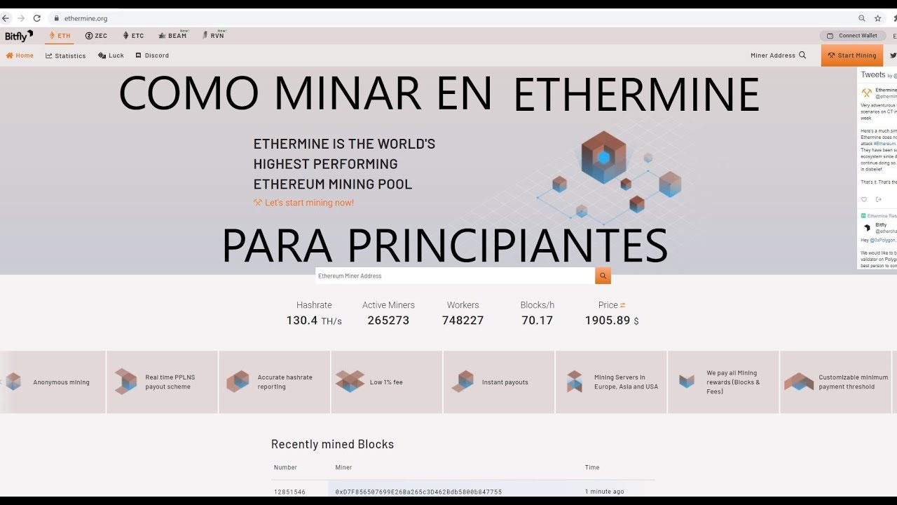 COMO MINAR ETH EN ETHERMINE  PARA PRINCIPIANTES