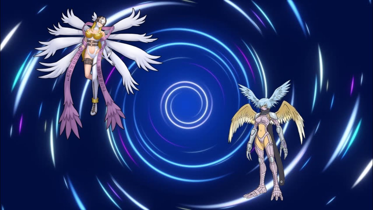Digimon Fusion! Zephyrmon+Angewomon= Lady Galemon The Angel of Storm!