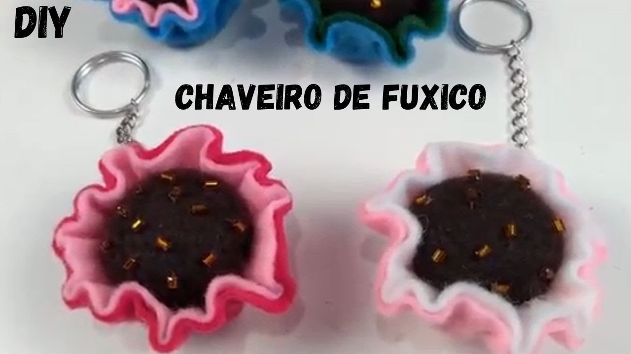COMO FAZER CHAVEIRO DE FUXICO FÁCIL E RÁPIDO - DJANILDA FERREIRA