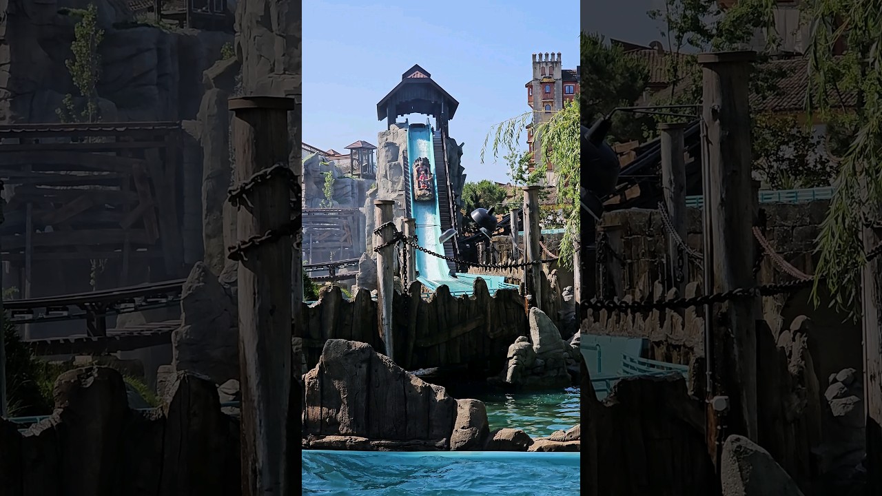New for 2024 Log Flume at #europapark | #themepark #germany #waterride #logflume