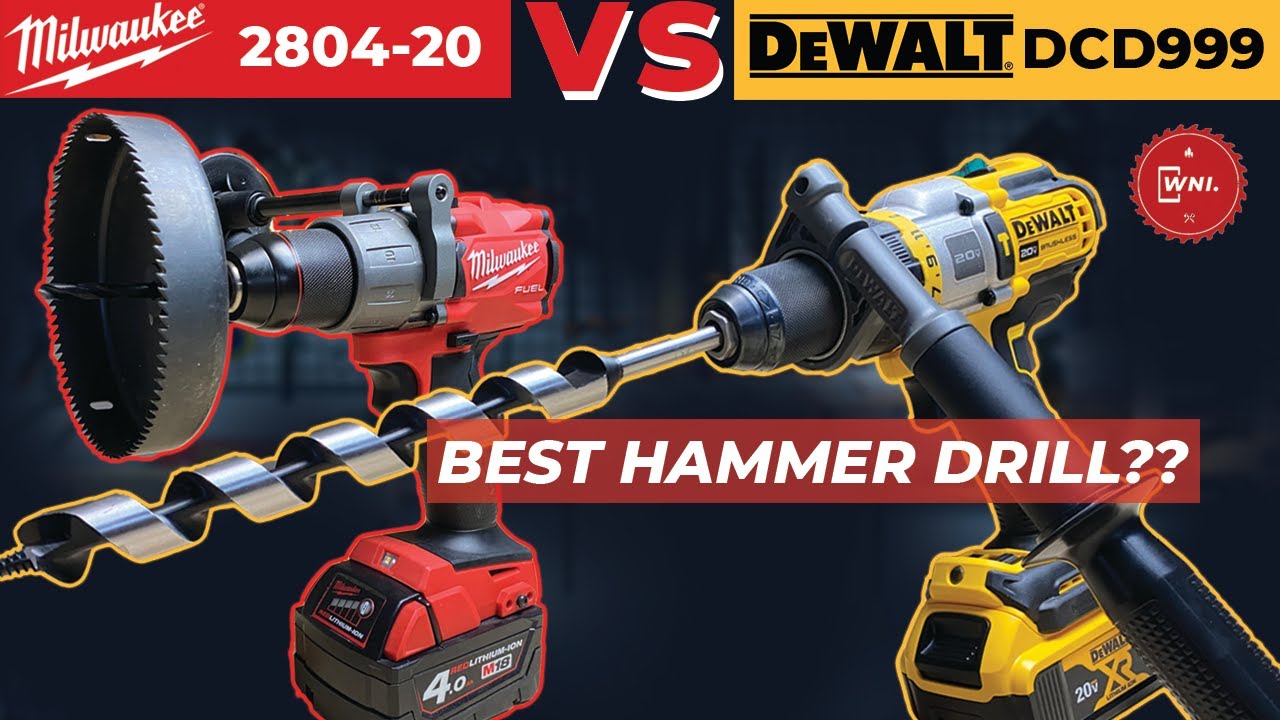 ADU KEKUATAN | MILWAUKEE FUEL 2804-20 VS DEWALT DCD 999 | CORDLESS HAMMER DRILL 13mm