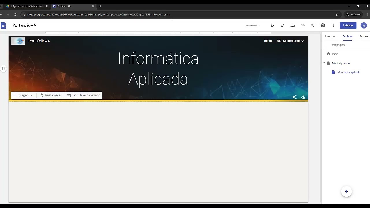 Portafolio Google Sites