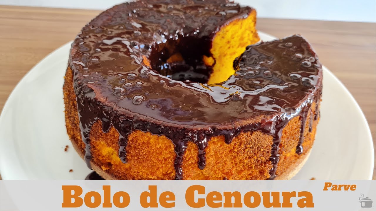BOLO DE CENOURA COM COBERTURA DE CHOCOLATE!!! - Kasher Parve