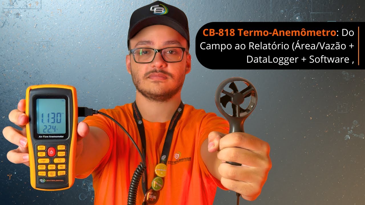 Como Usar o CB-818 (Anemômetro com DataLogger): Medição Profissional + Software USB Passo a Passo