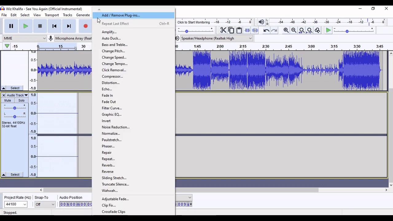 How to connect Mustang Fender App to computer and record guitar music using Audacity