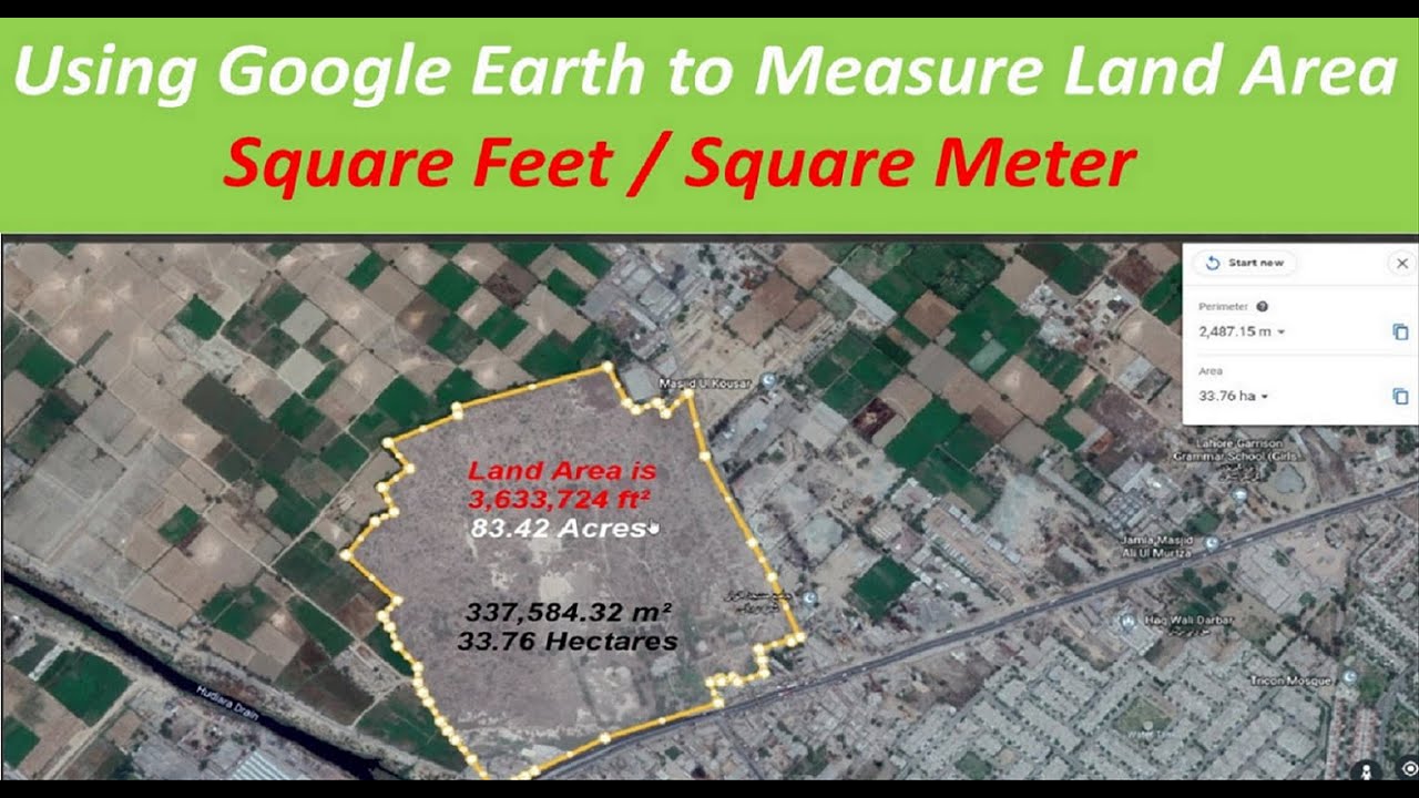Online calculate Land Area With google Earth