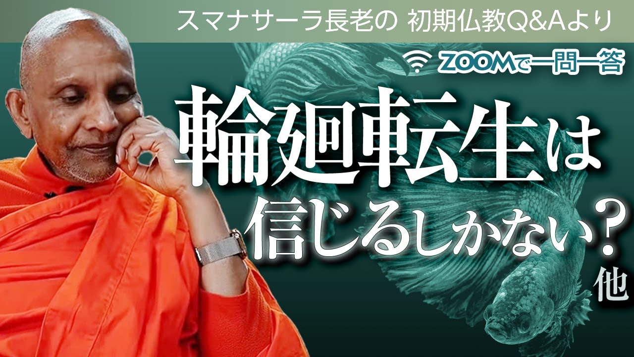 輪廻転生は信じるしかない？／善行為と離欲の心　スマナサーラ長老の初期仏教Q&A｜ブッダの智慧で答えます（ZOOMで一問一答）