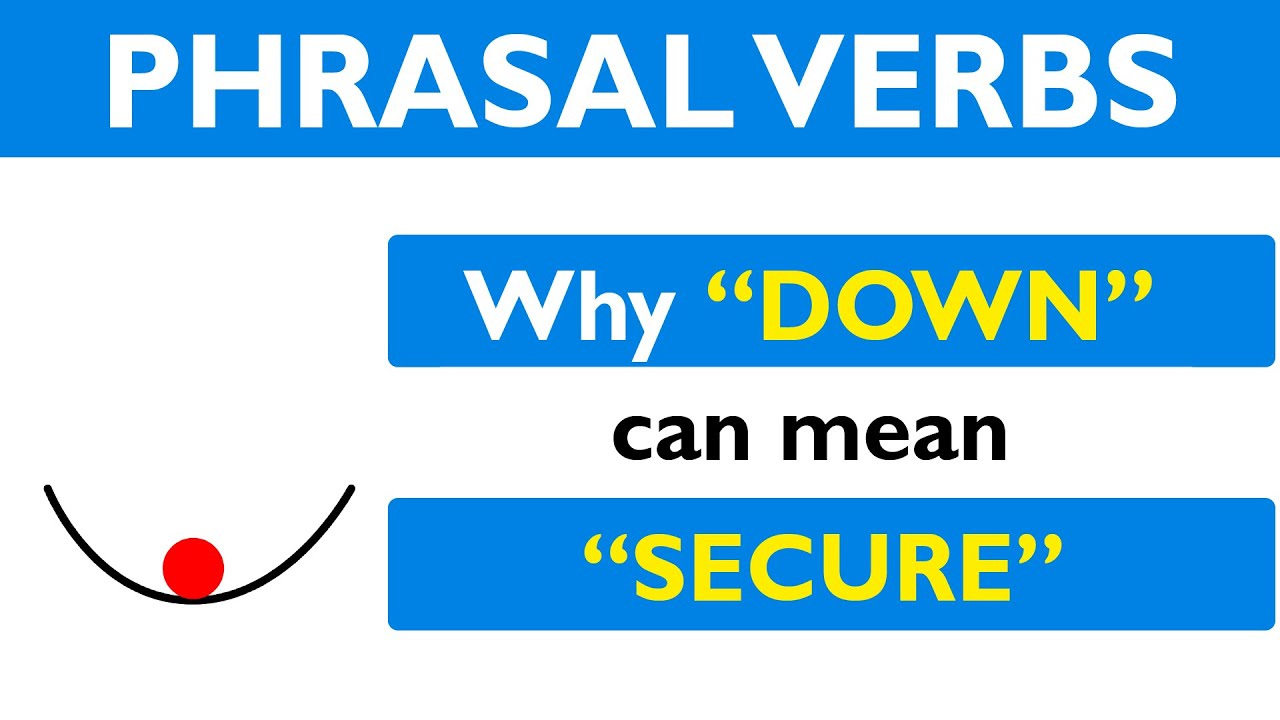 Phrasal verb prepositions: DOWN part 07: DOWN  means SECURE / NOT MOVE
