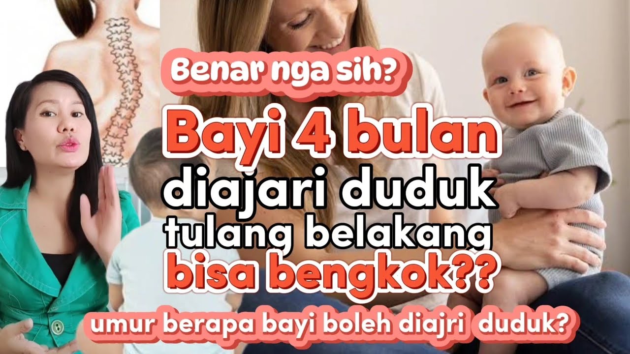 Bayi 4 bulan belajar duduk bisa menyebabkan tulang bengkok? Kapan bayi belajar duduk? #bayiduduk