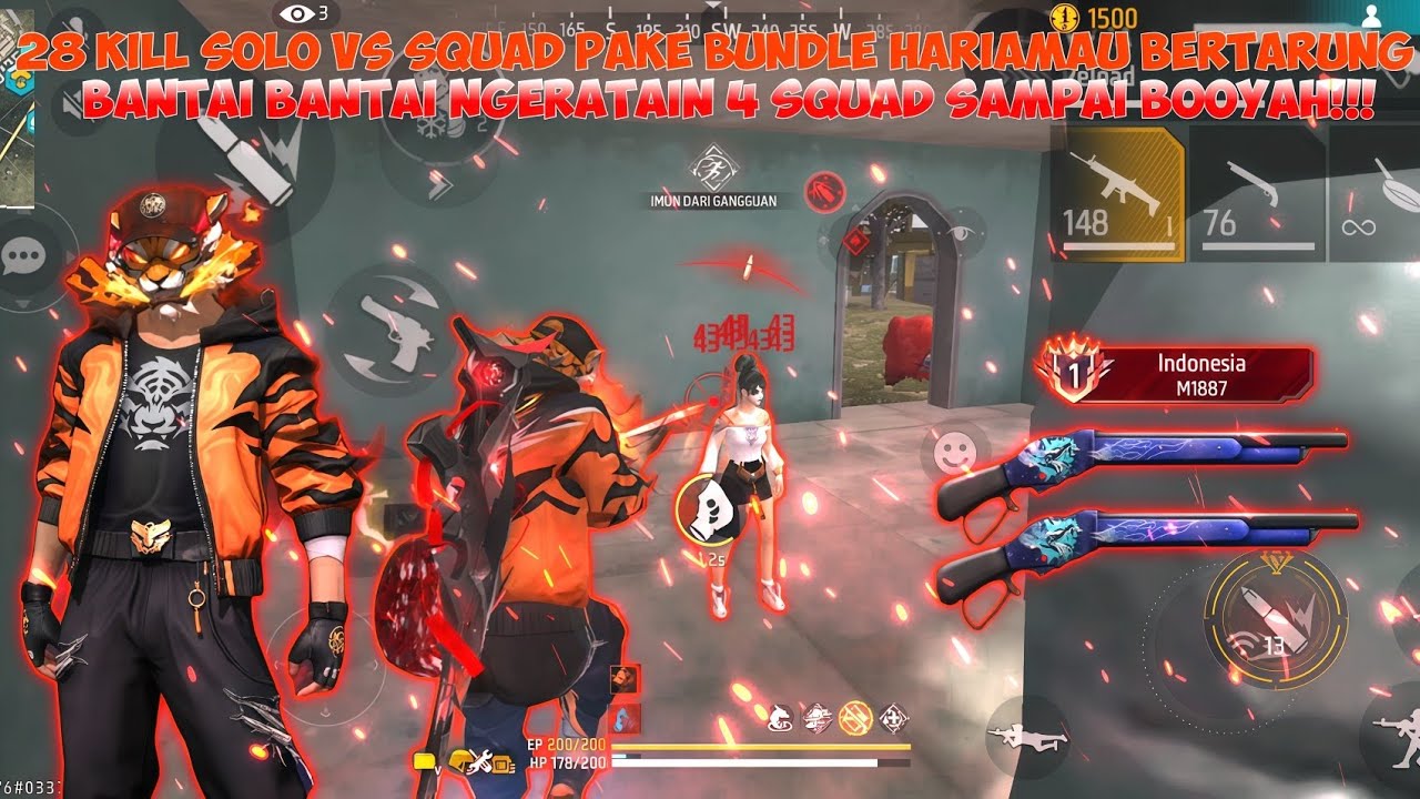 28 KILL SOLO VS SQUAD RIVIEW BUNDLE HARIMAU BERTARUNG BANTAI-BANTAI SAMPAI BOOYAH🔥