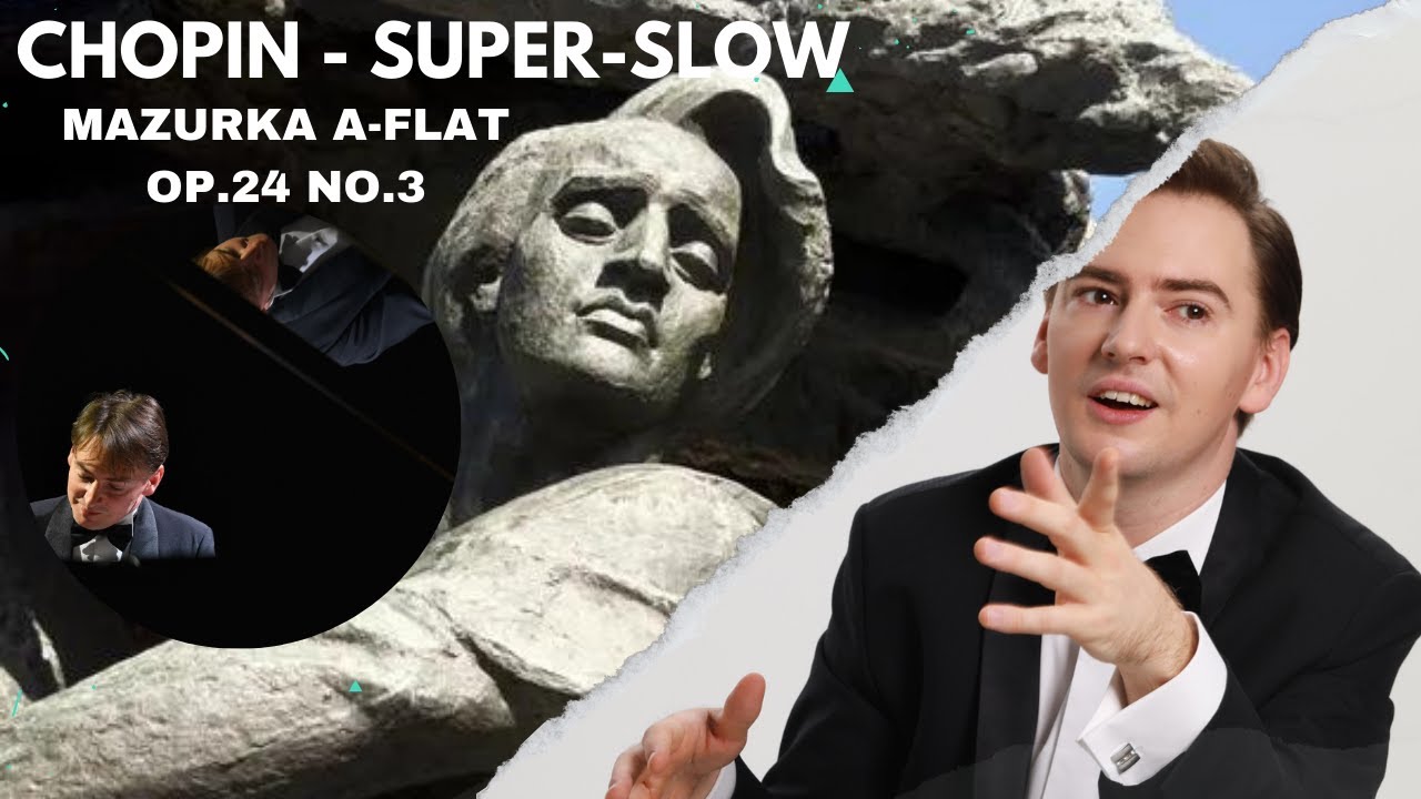 F. Chopin - Mazurka A-flat major Op. 24 No. 3 - SUPER SLOW - Greg Niemczuk