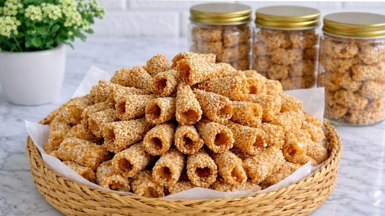 CUMA KULIT PANGSIT DAN WIJEN JADI ISI TOPLES LEBARAN‼️KUE KERING SUPER RENYAH DAN SIMPLE