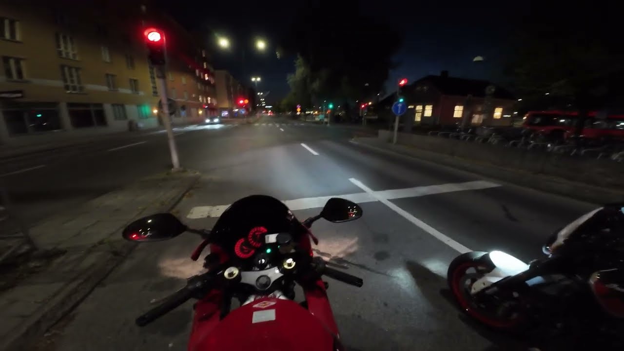 Honda VTR 1000 / Indian FTR 1200 - Linkoping by Night, Red Light District?