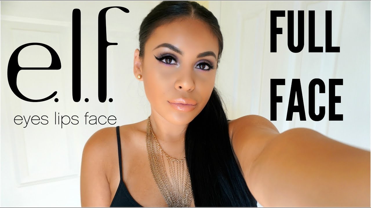 FULL FACE USING ONLY E.L.F MAKEUP TUTORIAL 2017 | JuicyJas