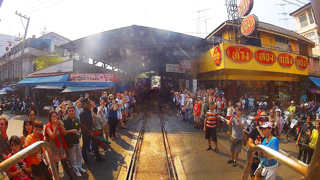 BANLAEM - MEAKLON Railway Market/ TrainDriversView (SRT)