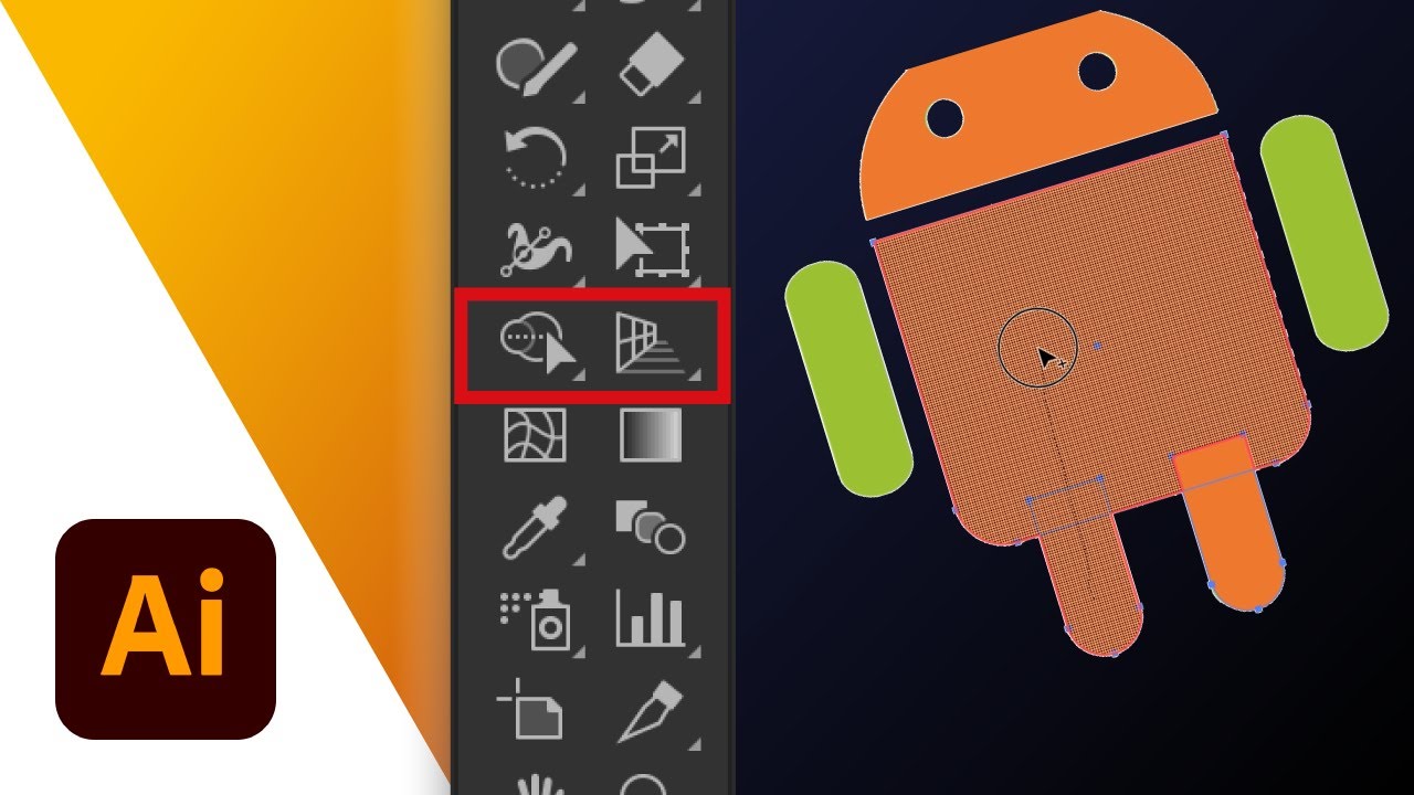 Adobe Illustrator - Strumenti Crea Forme e Pittura Dinamica