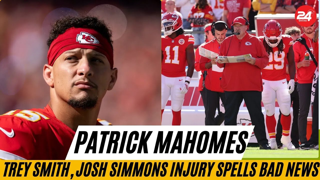 Key Chiefs Linemen OUT for Practice; Trey Smith, Josh Simmons Injury Spells Bad News for Mahomes