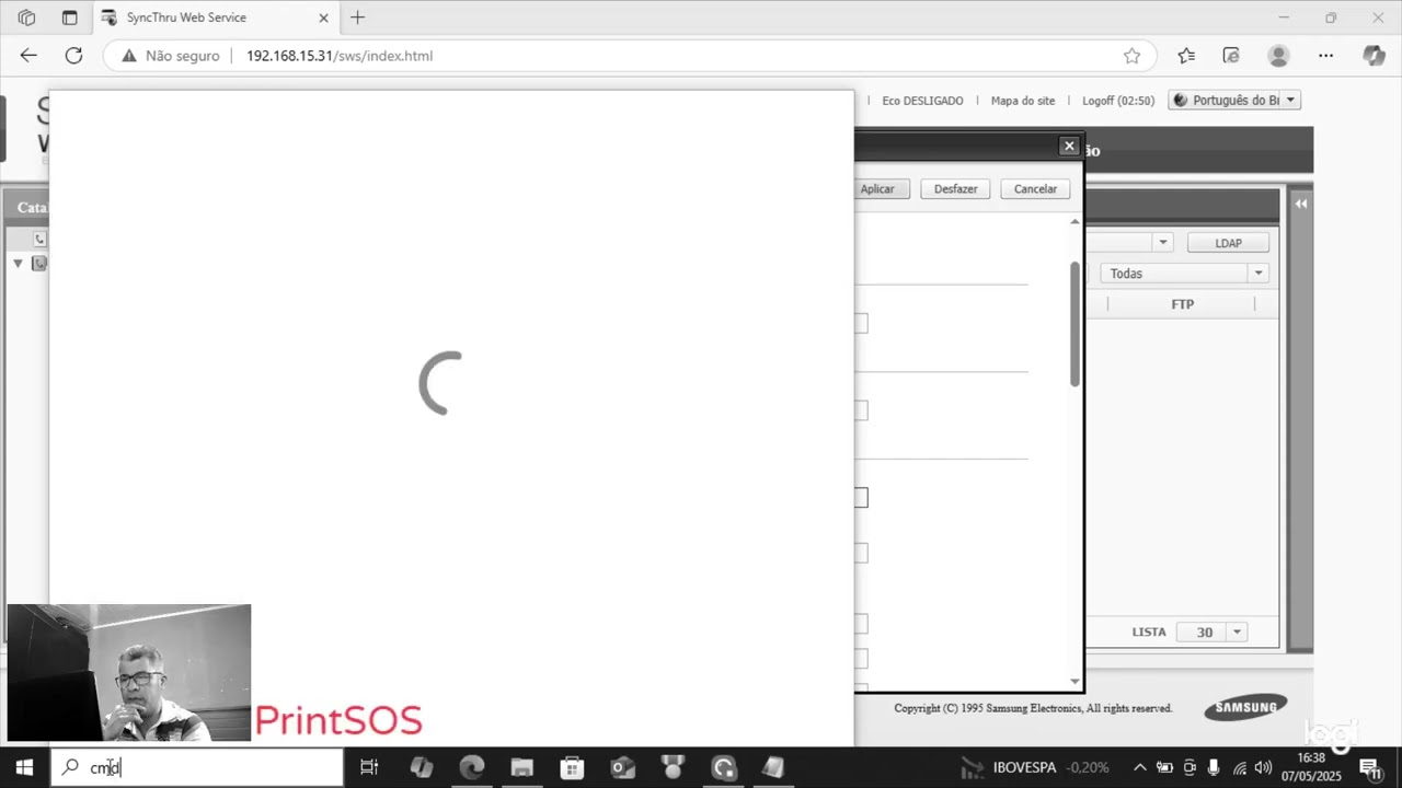 Configurar Scanner via SMB na Samsung 4070   Digitalização