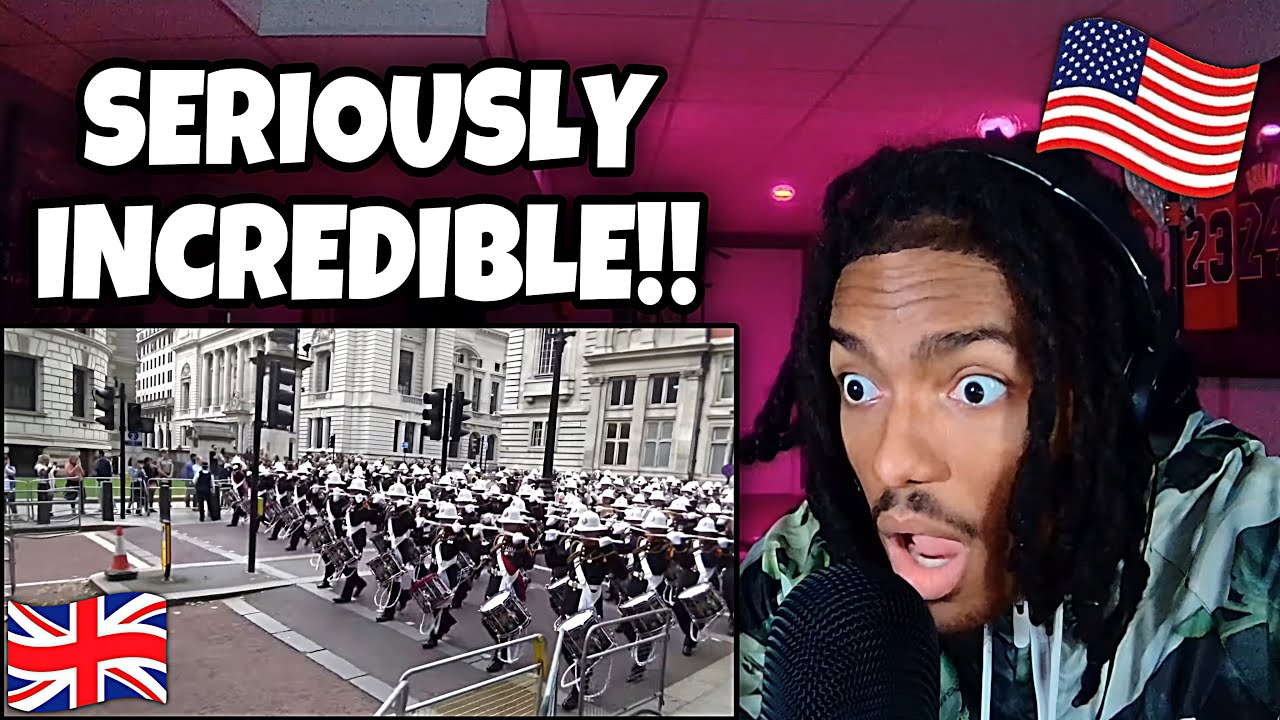 AMERICAN REACTS To Royal Marines Beating Retreat