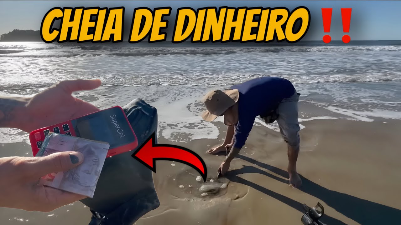 GANHEI MEU DIA ✅Achei uma Carteira perdida na Praia ?*CHEIA DE GRANA 💰 