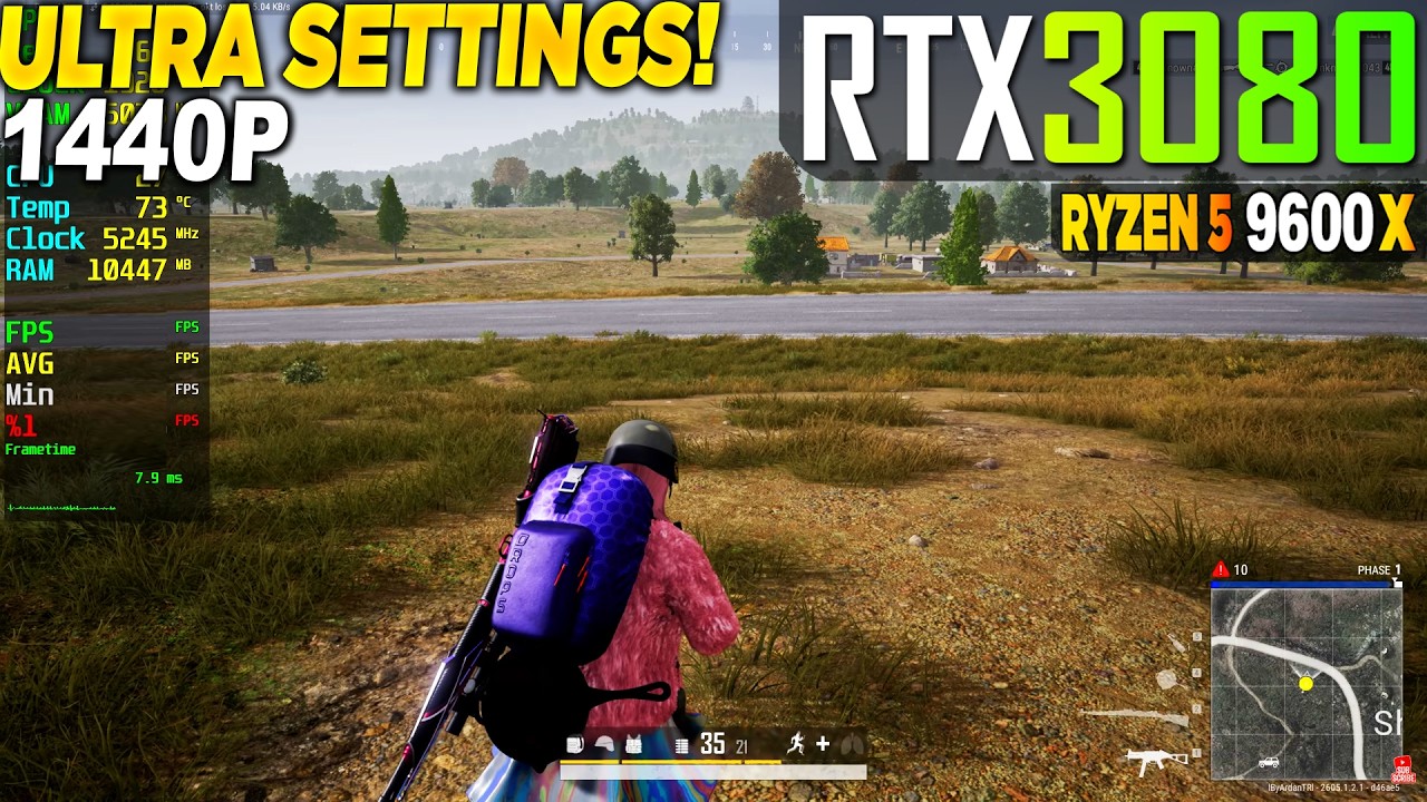 PUBG RTX 3080 - 1440p Low, Ultra,
