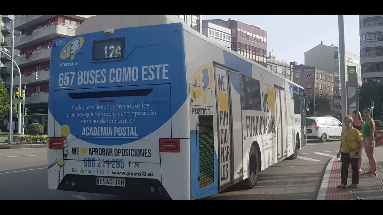 Here is the Vitrasa bus 6215 on the 12A in Vigo Tuesday 22 August 2023