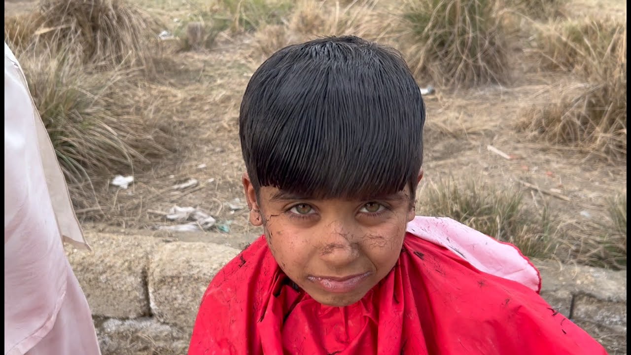ASMR Haircut of a CUTE Village KID l ROADSIDE BARBER ✂️