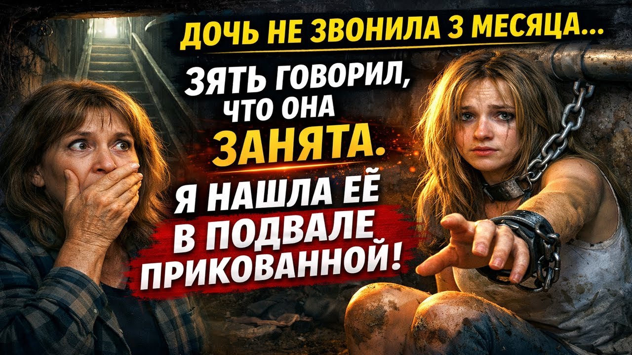 ДОЧЬ НЕ ЗВОНИЛА 3 МЕСЯЦА  ЗЯТЬ ГОВОРИЛ, ЧТО ОНА ЗАНЯТА  Я НАШЛА ЕЁ В ПОДВАЛЕ ПРИКОВАННОЙ