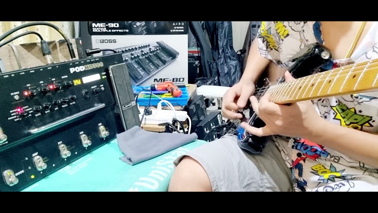 POD HD-300 & Guitar squier (หัวโตสีดำ )รีวิวเสียง BY JUMBOH GUITAR FIRE