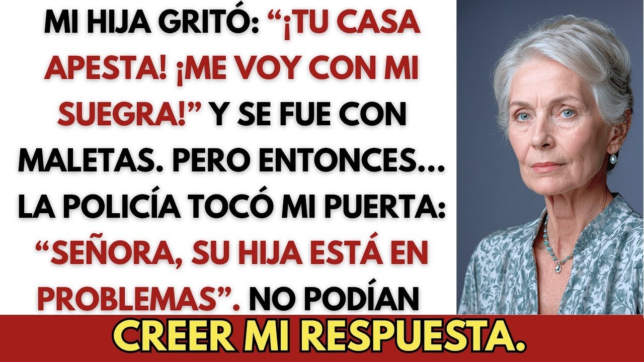 ＂¡Tu casa apesta! ¡Me voy con mi suegra!＂ gritó mi hija y se largó  Pero entonces