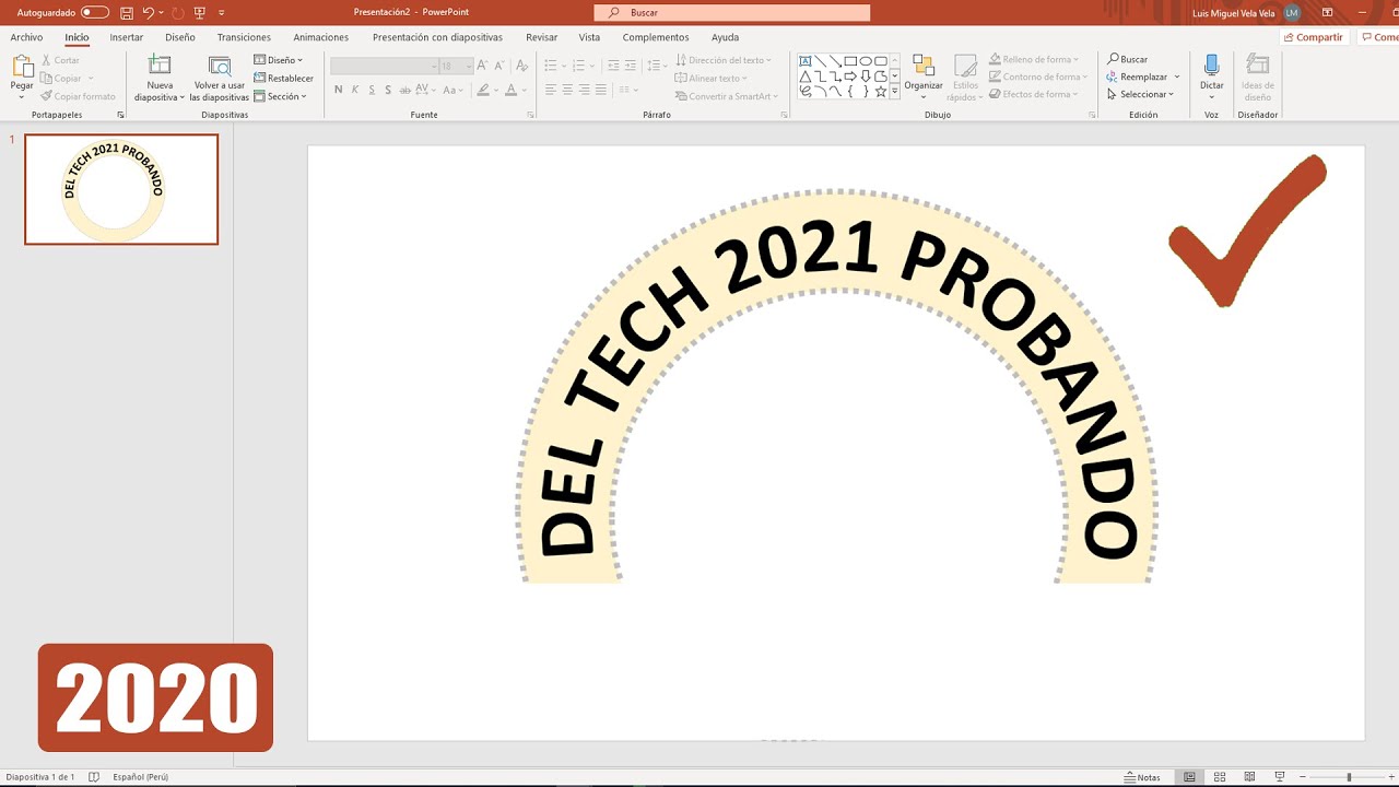 Como arquear texto en PowerPoint