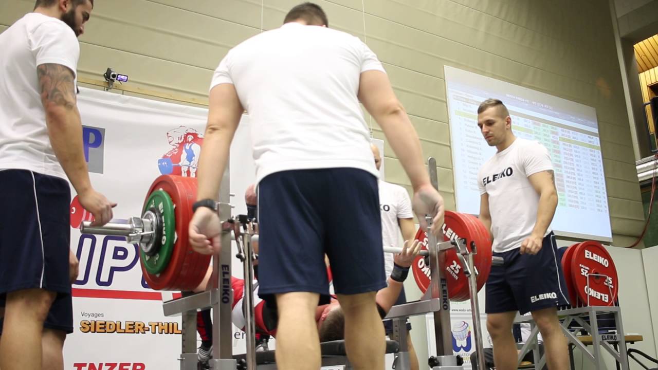 Jan Wegiera Bench Press World Record Attempt w wyciskaniu leżąc podczas Mistrzostw Swiata