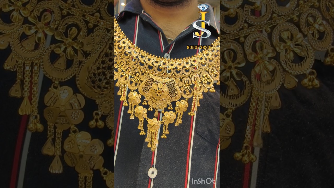 ✨ 30 Gram Bridal Gold Necklace | 22K 916 Gold | Latest Wedding Jewellery by SJ_Gold 👰💛