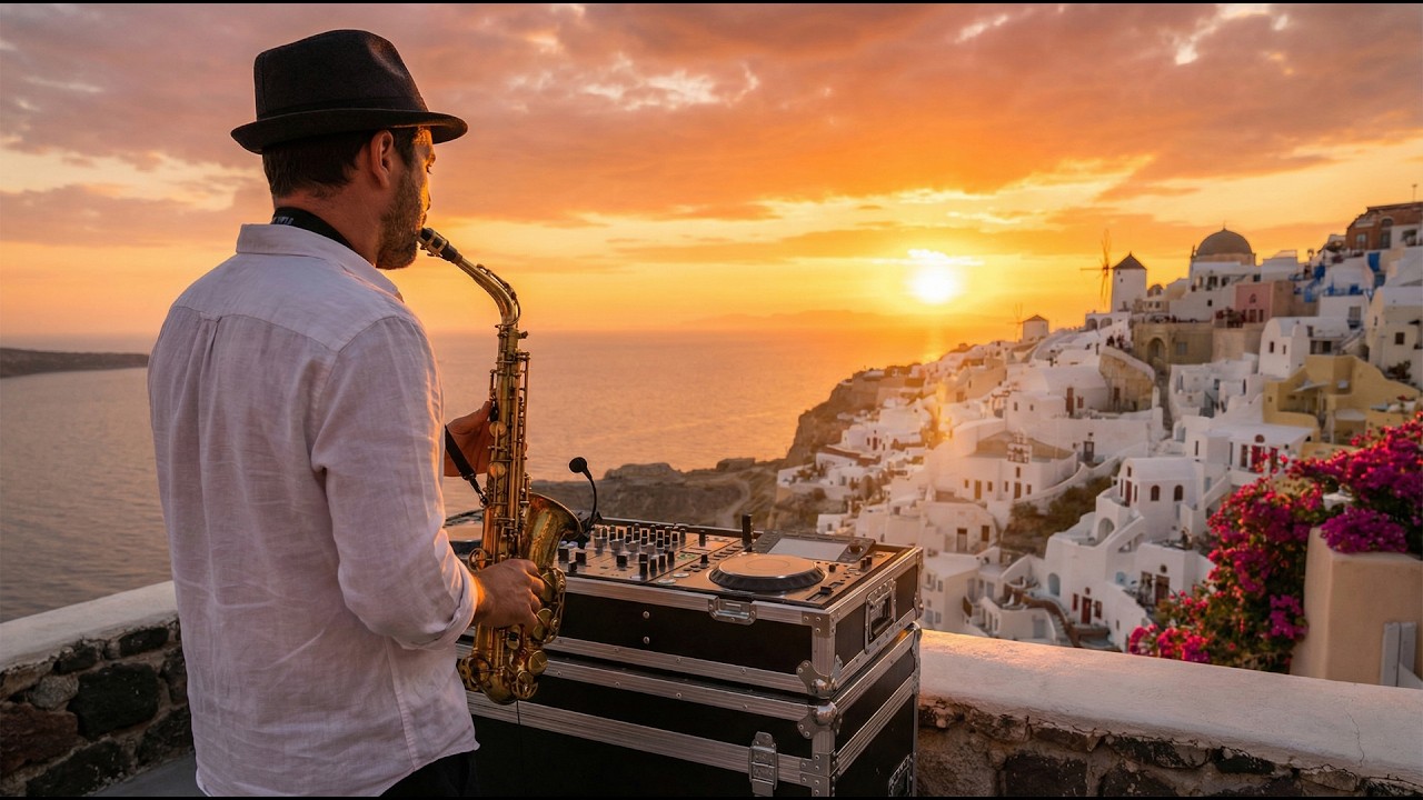 Mykonos Sunset 🌅 Afro House & Sax Mix | Deep Emotions for Warm Summer Nights
