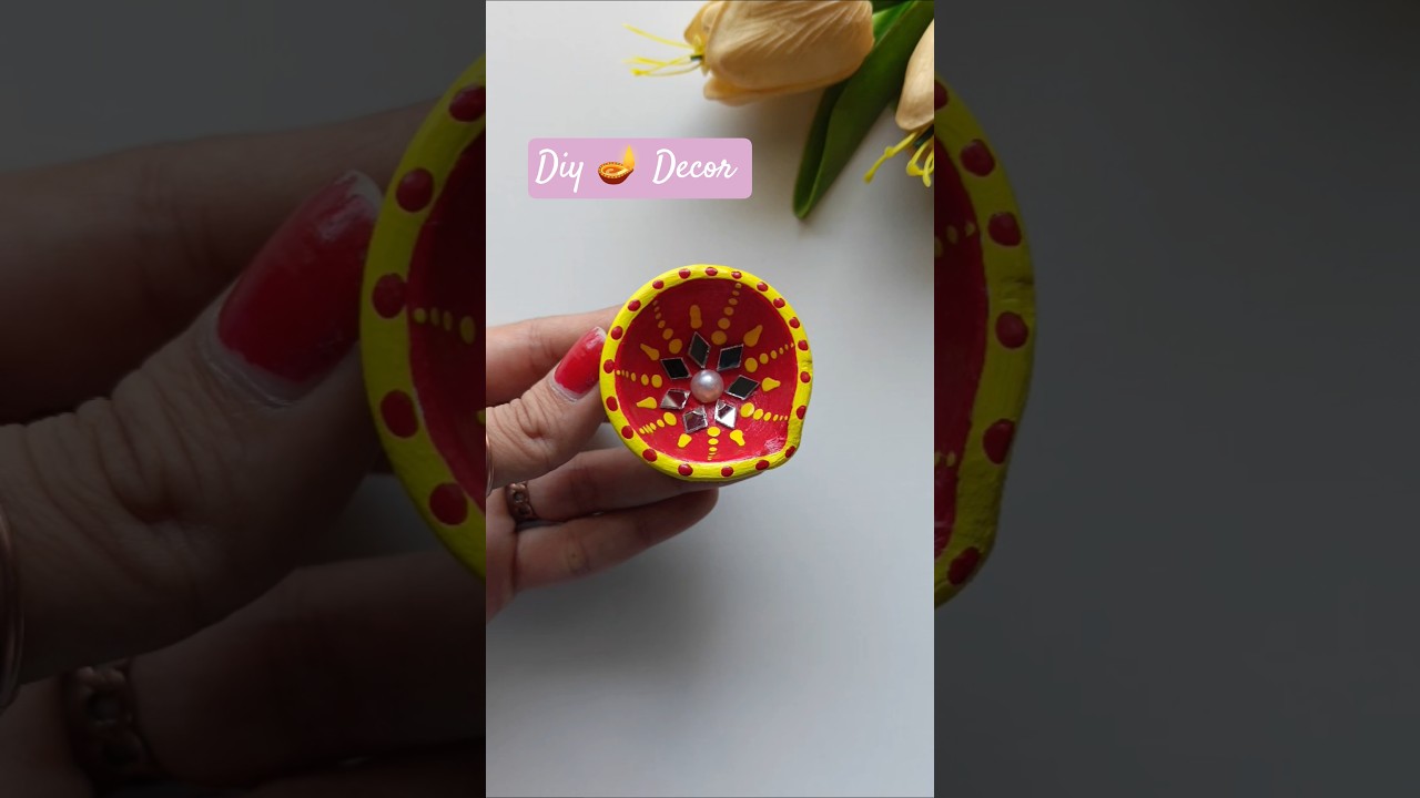 DIY STUNNING Diya Decoration for Diwali!