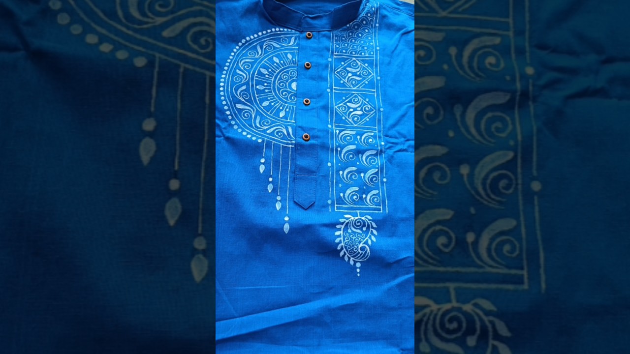 fabric kalka design on punjabi 