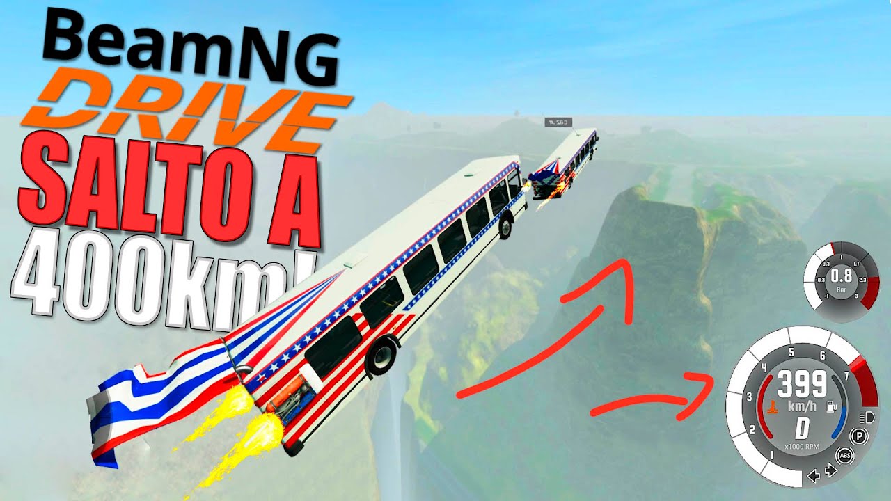 Saltando a mais de 400km por hora no BeamNG multiplayer
