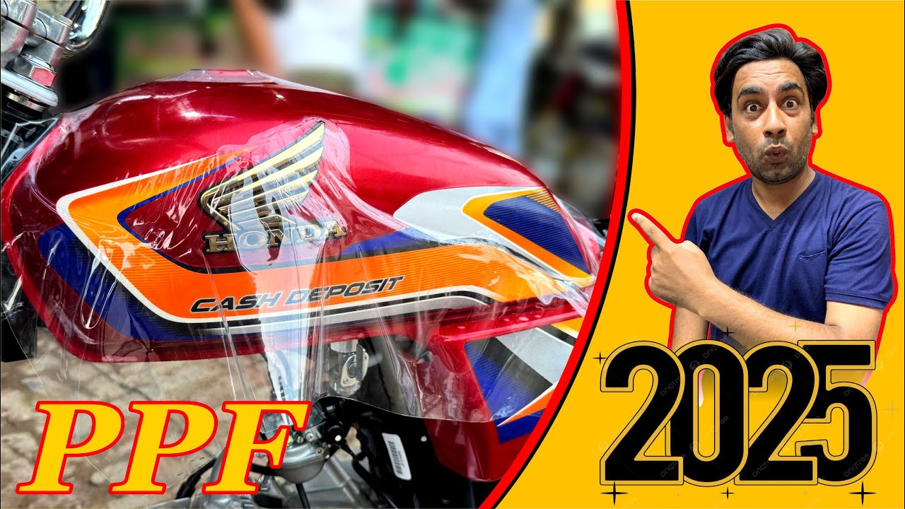 PPF Installing on Honda CD70 2025 Model | Anjum Art | Nishat Anjum