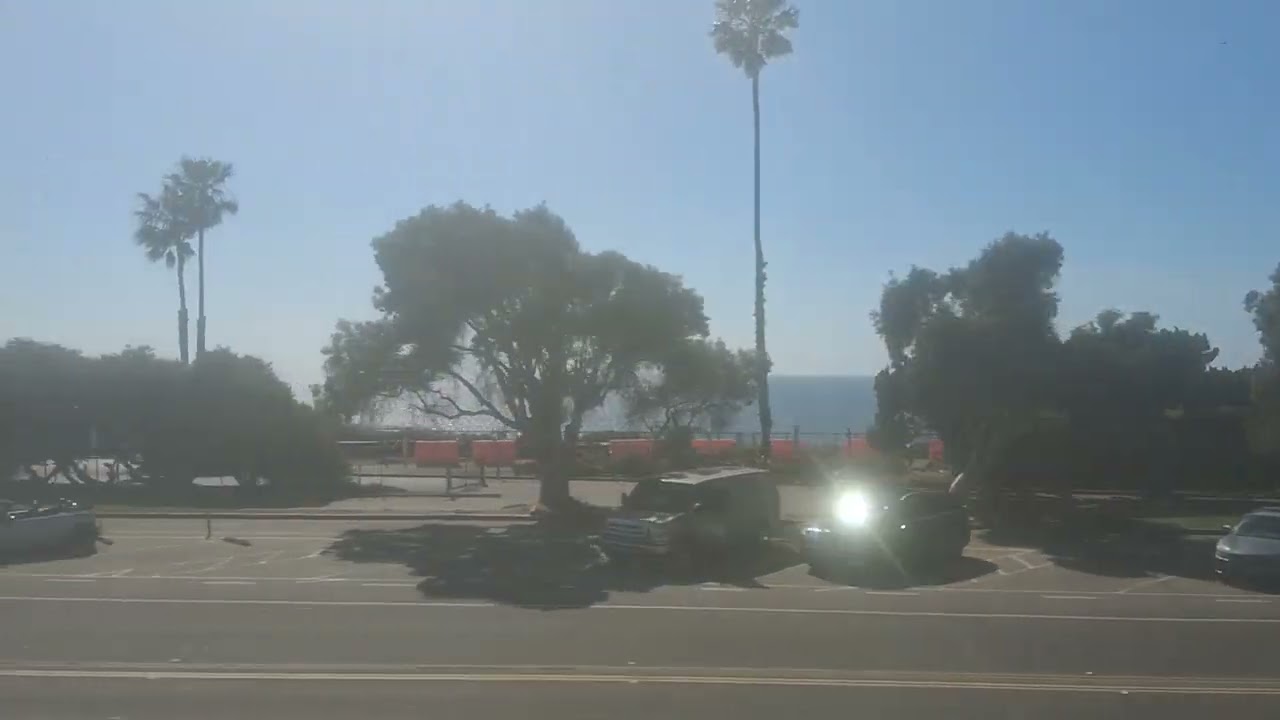 Relaxing Oceanview train ride, San Diego coast