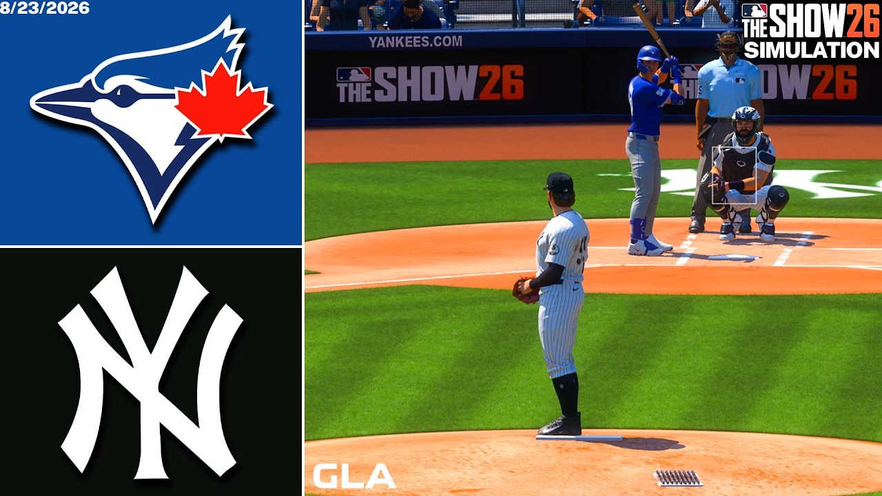 Yankees vs. Blue Jays Simulation | 8/23/26 | MLB The Show 26 PS5 Gameplay