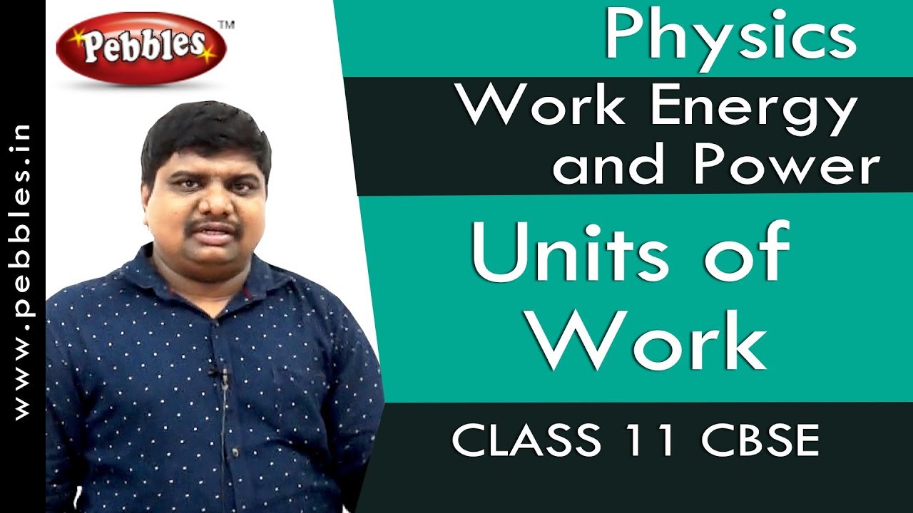Units of Work : Work Energy and Power | Physics | Class 11 | CBSE