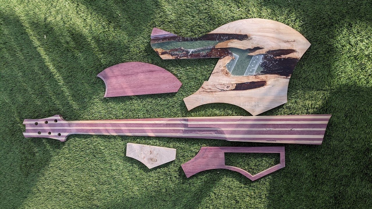 The Great Guitar Build Off 2021 ~ 6 String Bass Scratch Build (Sound demo at end)